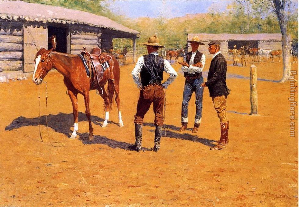 Frederic Remington Buying Polo Ponies in the West